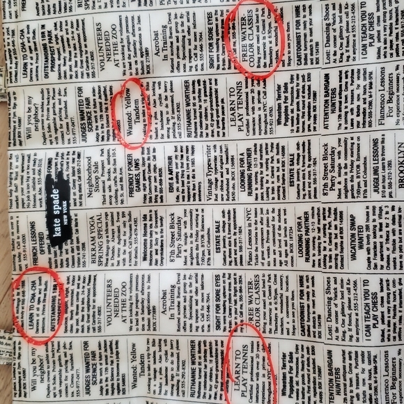 Kate Spade Shopper Plastic Bag Newspaper - Picture 2 of 3